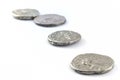 Isolated roman coins Royalty Free Stock Photo