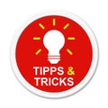 Tips and Tricks Button german Royalty Free Stock Photo