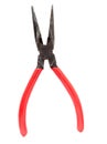 Isolated round nose pliers red handle