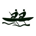Isolated rowing icon.