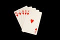 Isolated royal flush poker hand Royalty Free Stock Photo