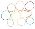 Isolated Rubber Bands Royalty Free Stock Photo