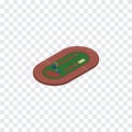 Isolated Running Field Isometric. Run Stadium Vector Element Can Be Used For Running, Field, Run Design Concept.