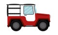 Isolated rural colored jeep image Vector