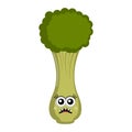 Isolated sad celery cartton Royalty Free Stock Photo