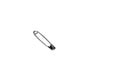 Isolated safety pin placed on a white background with space for text in the right Royalty Free Stock Photo
