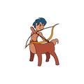 Isolated sagittarius animal character zodiac sign