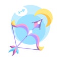 Isolated sagittarius icon colored zodiac sign