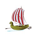 Isolated sailboat icon isolated on a white background in EPS10 Royalty Free Stock Photo