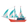 Isolated sailboat ship design Royalty Free Stock Photo