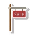 Isolated sale road sign design Royalty Free Stock Photo