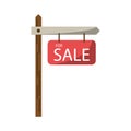 Isolated sale road sign design Royalty Free Stock Photo