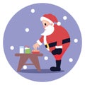 Isolated santa clauss making Royalty Free Stock Photo