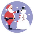 Isolated santa clauss snowman