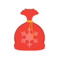 Isolated santa present sack. Christmas objects