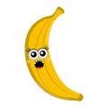 Isolated scared banana cartoon