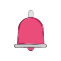 Isolated school bell School supply sketch icon Vector Royalty Free Stock Photo