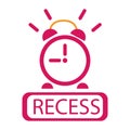 Isolated school recess bell icon Vector