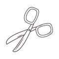 Isolated scissor tool of tailor shop design