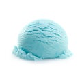 Isolated scoop of turquoise ice cream Royalty Free Stock Photo