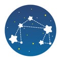 Isolated scorpio star constellation zodiac symbol Vector Royalty Free Stock Photo