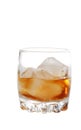 Isolated scotch on the rocks Royalty Free Stock Photo