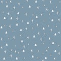 Isolated seamless New Year festive pattern with Christmas tree a cute Christmas mood Royalty Free Stock Photo