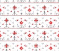 Isolated seamless vector pattern. Stylized Russian folklore. Royalty Free Stock Photo