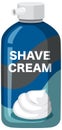 Isolated shaving cream bottle