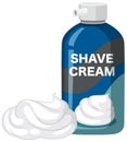 Isolated shaving cream bottle Royalty Free Stock Photo