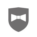 Isolated shield with a neck tie icon