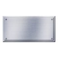 Isolated shiny steel metal plate