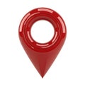 Red location pin icon on transparent background AI Generated Royalty Free Stock Photo