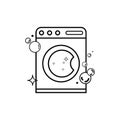 Isolated shiny washing machine icon Vector