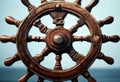 Isolated Ships Wheel Royalty Free Stock Photo