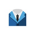 Isolated Shirt Flat Icon. Suit Vector Element Can Be Used For Necktie, Shirt, Suit Design Concept.