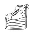 Isolated shoe sketch icon Royalty Free Stock Photo