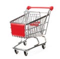 Isolated shopping trolley