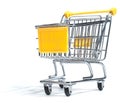 Isolated shopping trolley