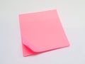 Isolated shot of blank pink sticky note Royalty Free Stock Photo