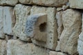 a close up view of the face of a stone block Royalty Free Stock Photo