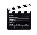 An isolated shot of a studio clapboard for film production. Royalty Free Stock Photo