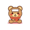 Isolated sick bear kawaii