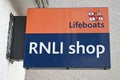 RNLI Shop sign Royalty Free Stock Photo