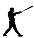 Silhouette of Baseball Batsman Intimidating Pitcher, originating image from Generative AI technology