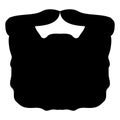 Isolated beard silhouette