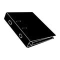 Isolated silhouette of folder Office supply icon Vector Royalty Free Stock Photo