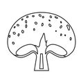 Isolated and silhouette mushroom design