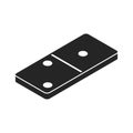 Isolated silhouette of a piece of domino Vector