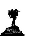 Isolated silhouette of the travel photographer